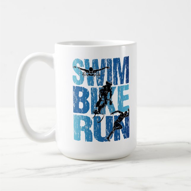 Caneca De Café Triathlon - Natação Bike Run (Esquerda)