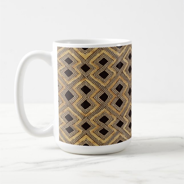 Caneca de Café Tribal Africano BaKuba (Esquerda)