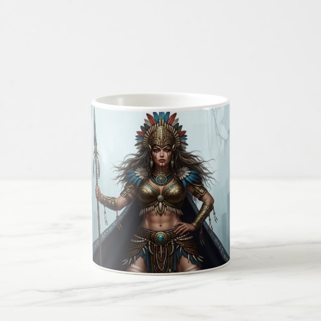 Caneca De Café Tribal Amazon Queen Mug – Ancient Warrior Fantasy  (Centro)