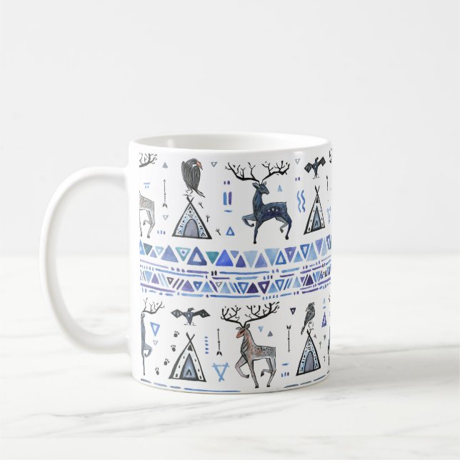 Caneca De Café Tribal, animais sonham, sem problemas. (Esquerda)