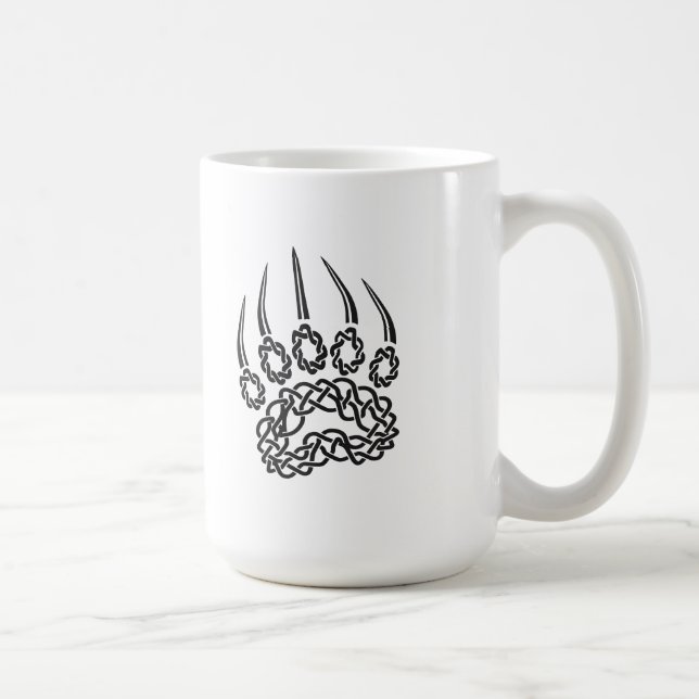 Caneca De Café Tribal Black Bear Paw (Direita)