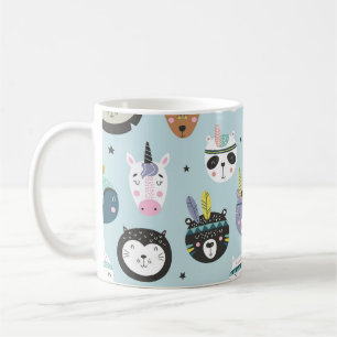 Caneca De Café Tribal Cute Animal: Padrão Boho