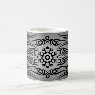 Caneca De Café Tribal de Tatuagem Negra 1 FadeIN preto