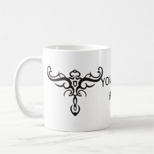 Caneca De Café TRIBAL DE TATUAGEM NEGRA III + sua ideia