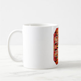 Caneca De Café Tribal Geométrico/Monograma Monográfico Café Mug
