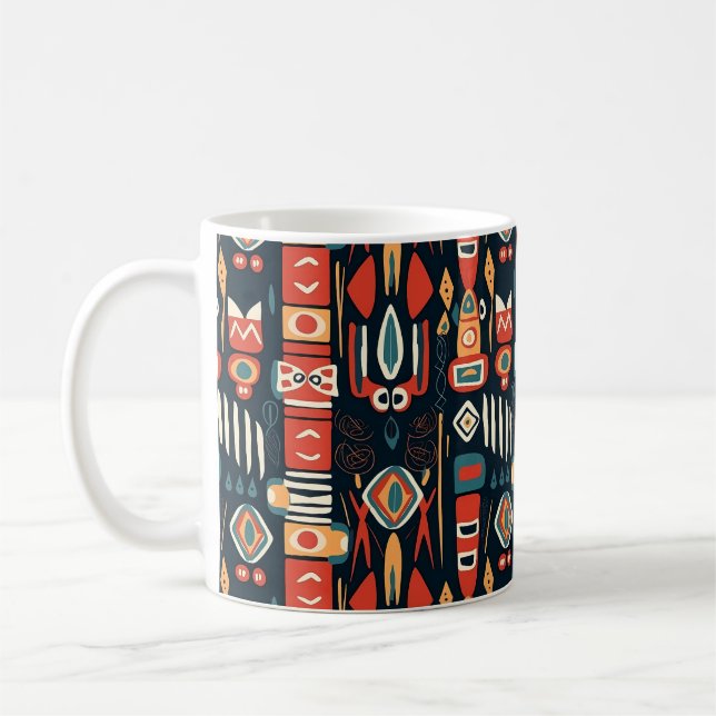 Caneca De Café Tribal Impressão Art Mug (Esquerda)