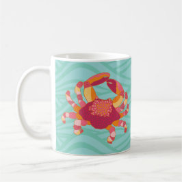 Caneca De Café Tribal Marking Crab 