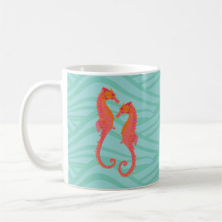 Caneca De Café Tribal Marking Seahorses 