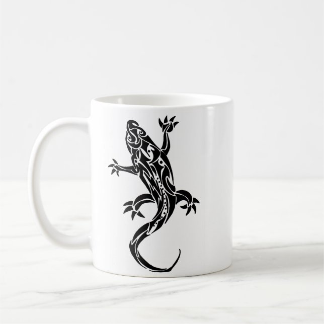 Caneca De Café Tribal Tattoo Gecko Coffee Mug (Esquerda)