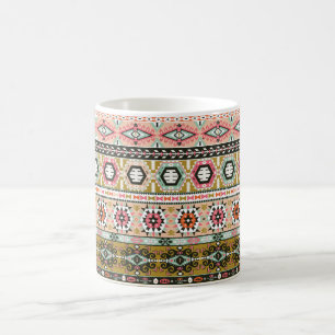 Caneca De Café Tribal Tribal Aztec Pattern Boho Geométrico