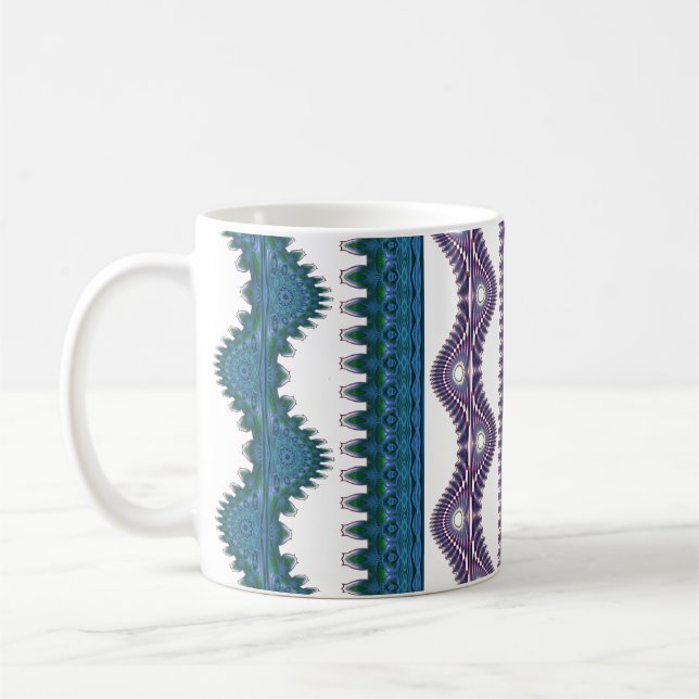 Caneca De Café Tribal Wave Pattern Coffee Mug  (Esquerda)