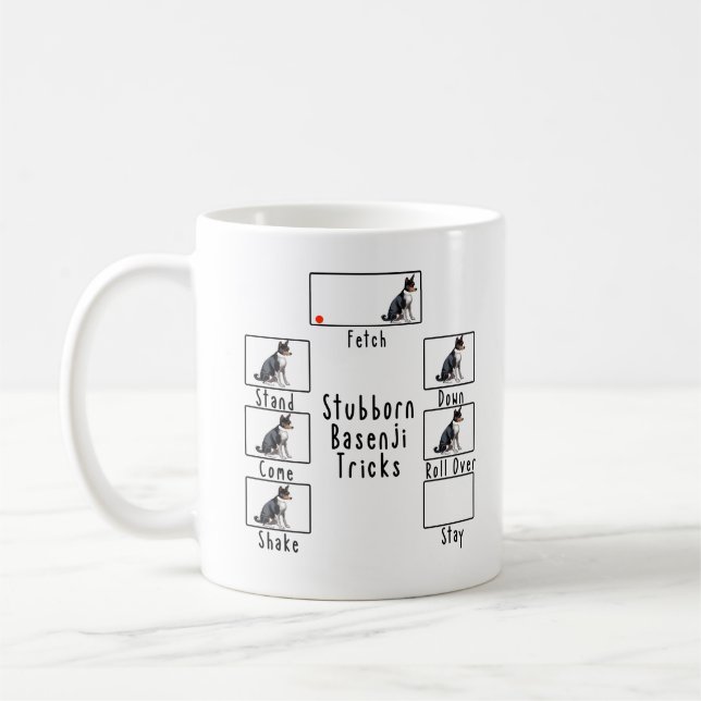 Caneca De Café Tribasal Tri Basenji Traz Cachorro Cachorro (Esquerda)