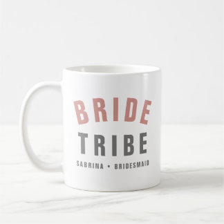 Caneca De Café Tribo Bride | Despedida de Solha Rosa Moderna Brid