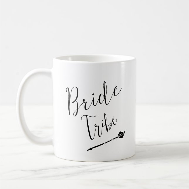 Caneca De Café Tribo de Noiva com Nome Personalizado (Esquerda)