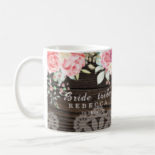 Caneca De Café Tribo floral rústico da noiva do casamento