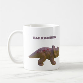 Caneca De Café Tricerátops E Seu Nome Toy Dinossaur