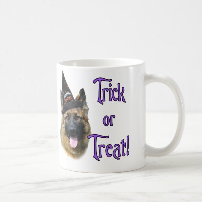 Caneca De Café Trick german shepherd Dog (sable) (Direita)