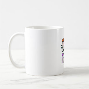 Caneca De Café Trick Halloween Treat Funny Spider Web Retro_1