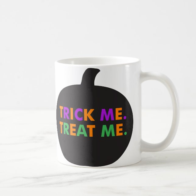 Caneca De Café Trick Me Tratar Múltiplas Cores (Direita)