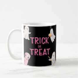 Caneca De Café Trick Or Three Halloween Ghost Birthday Party