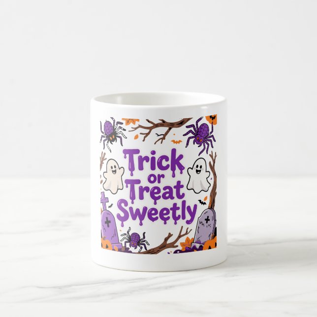 Caneca De Café Trick or Treat Sweetly (Centro)