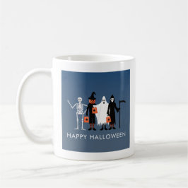 Caneca De Café Trick or Treaters Halloween em Português
