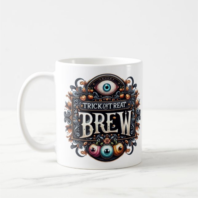 Caneca De Café Trick ou Tratar Breve (Esquerda)