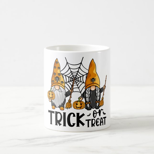 Caneca De Café Trick Ou Tratar Gnomos De Halloween (Centro)