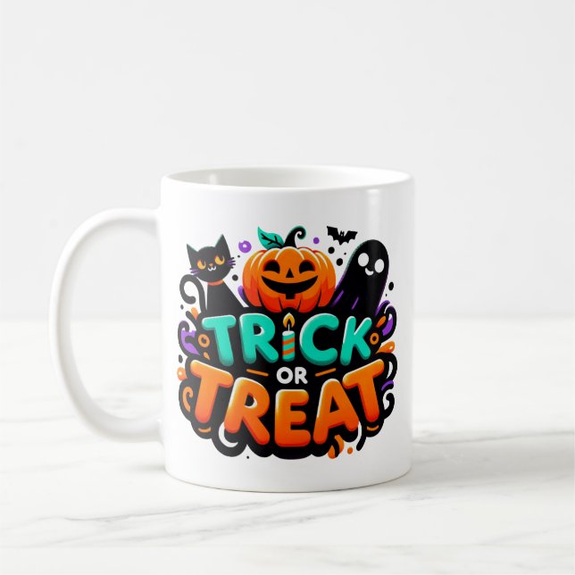 Caneca De Café Trick ou Tratar Mug (Esquerda)