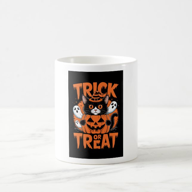 Caneca De Café Trick ou trate Halloween (Centro)
