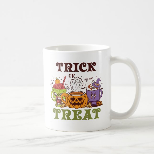 Caneca De Café Trick Ou Trate O Café (Direita)