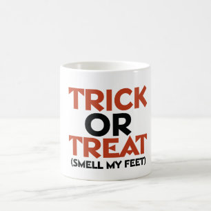 Caneca De Café Trick ou trate o cheiro dos meus pés