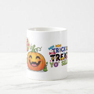 Caneca De Café Trick ou Trate o seu Dia de as Bruxas engraçado de