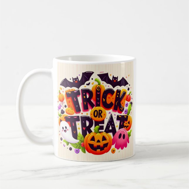 Caneca De Café TRICK ou TREAT (Esquerda)