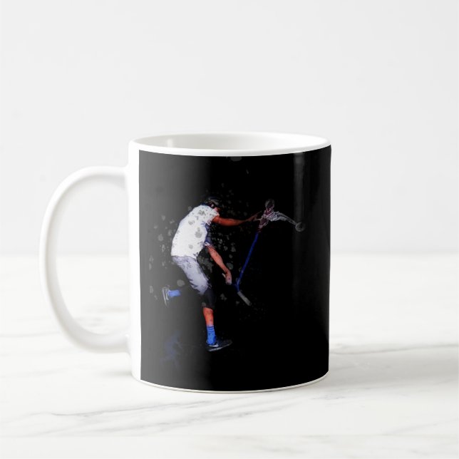 Caneca De Café Trick Scooter de Shadow Scooting Arte (Esquerda)