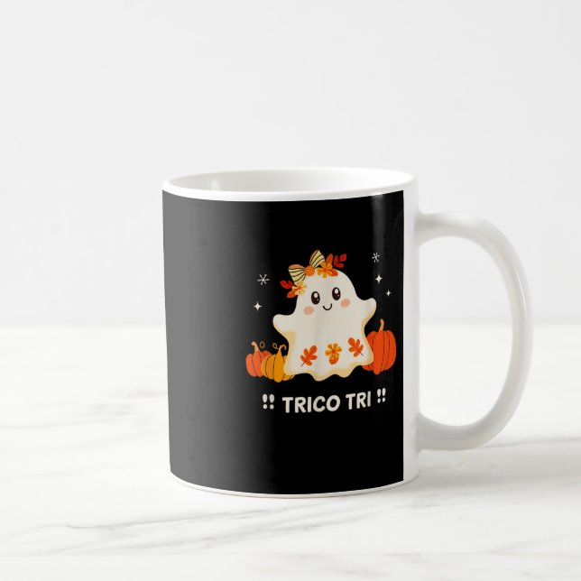 Caneca De Café Trico Tri Cute Halloween Spooky Ghost Span Mexican (Direita)
