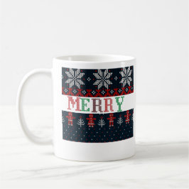 Caneca De Café tricotar Feliz Natal