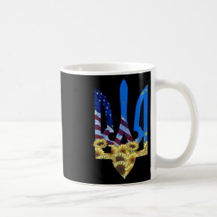 Caneca De Café Tridente Ucraniano Girassol Bandeira Americana Ucr