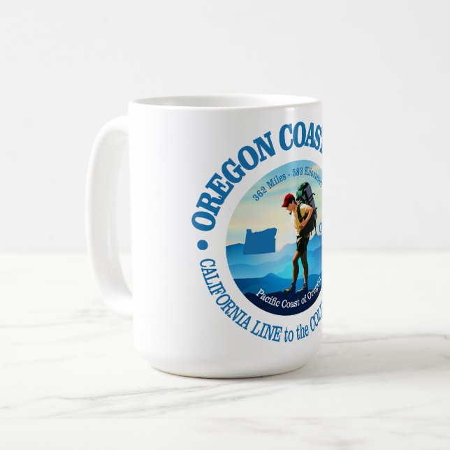 Caneca De Café Trilha Costeira de Oregon (C) (Frente Esquerda)
