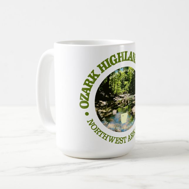 Caneca De Café Trilha das Terras Altas de Ozark (rd) (Frente Esquerda)
