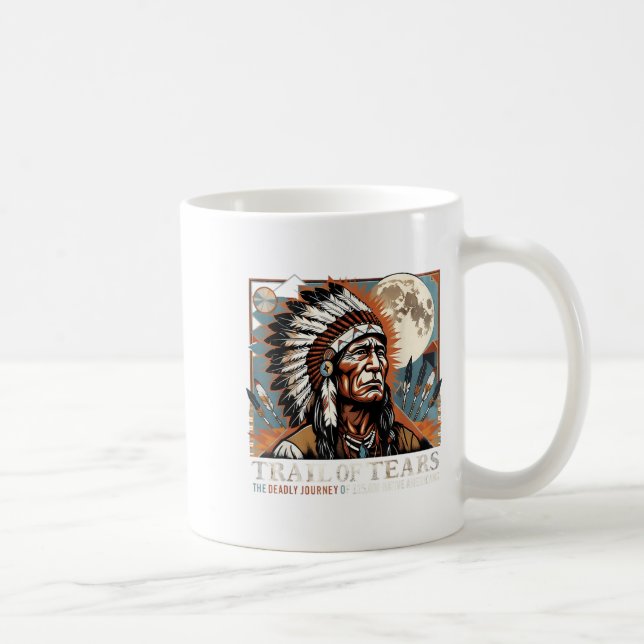 Caneca De Café Trilha De Lágrimas Memorial Nativo Americano (Direita)