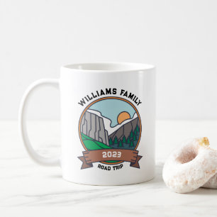Caneca De Café Trilha de Reunião da Família Personalizada Montanh