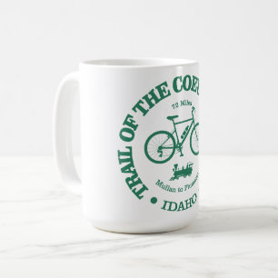 Caneca De Café Trilha do Coeur d'Alene (ciclismo)