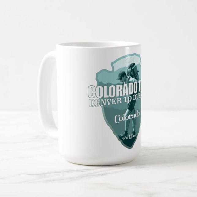 Caneca De Café Trilha do Colorado (Ponta de seta T) (Frente Esquerda)