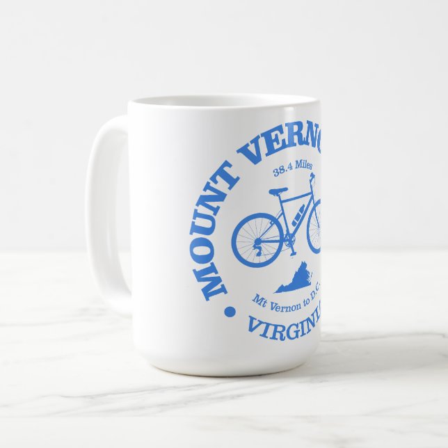 Caneca De Café Trilha do Monte Vernon (ciclismo) (Frente Esquerda)