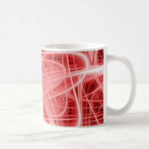 Caneca De Café Trilhas de luz vermelha e branca
