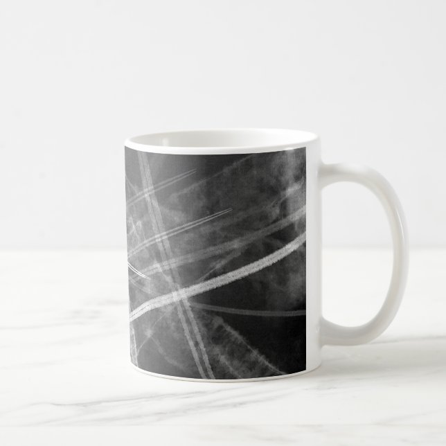Caneca De Café Trilhos de jato preto e branco (Direita)