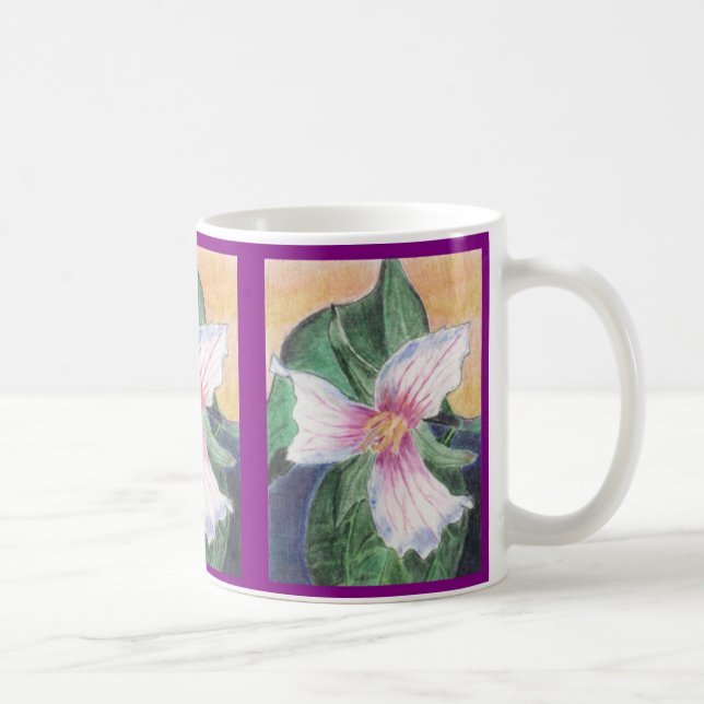 Caneca De Café Trillium pintado! (Direita)