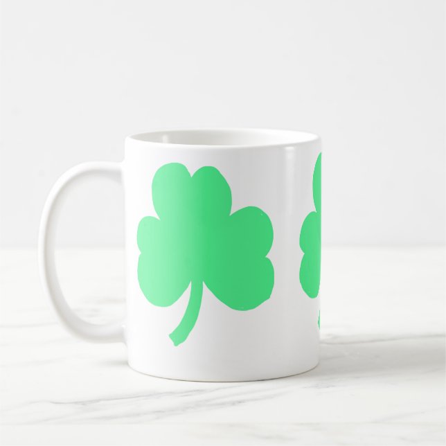 Caneca De Café Trindade do Trevo Verde Três (Esquerda)