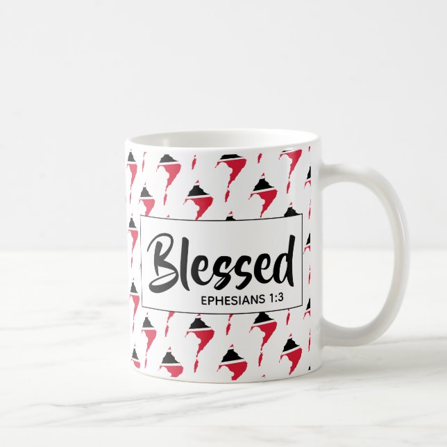 Caneca De Café TRINIDAD abençoou Ephesianos Escrituras Cristãs (Direita)